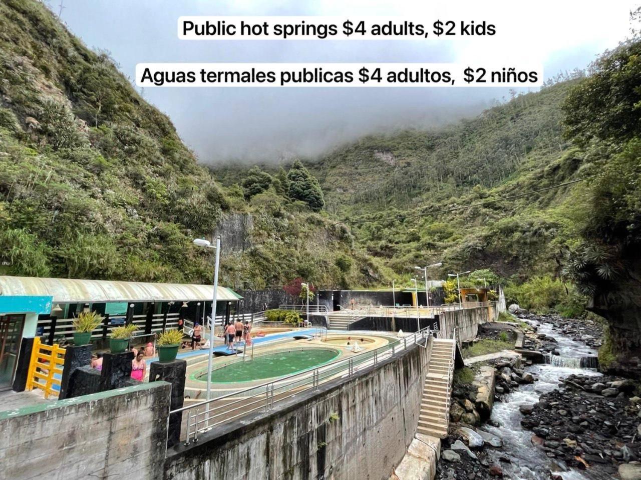 Mountain Chalet - Tungurahua Hot Springs/Aguas Termales Baños Eksteriør bilde